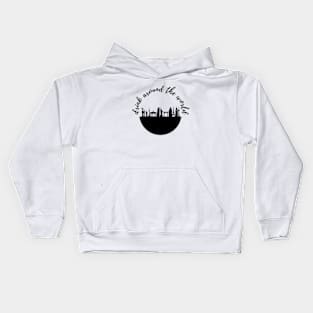 Drink Around the World Black Kids Hoodie